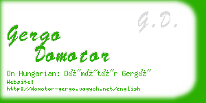 gergo domotor business card